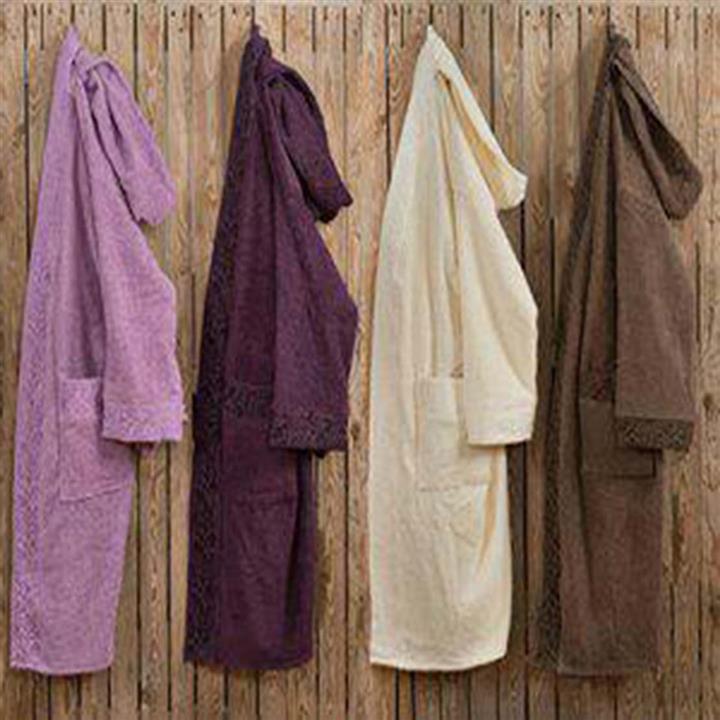 حوله پالتویی کلاه دار XL رزین تاژ ترمه کرم